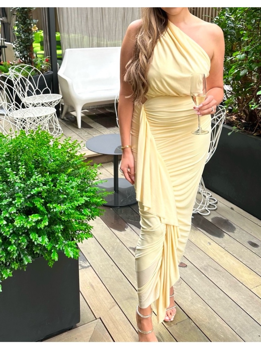 Superdown Juliet Midi Dress in Baby Yellow